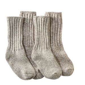 2 Packs L.L. Bean Merino Wool Ragg Socks